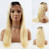 13x4 Lace Front Wigs Silky Straight Wigs Ombre 1B/613# Wig Natural Hairline 150% Density
