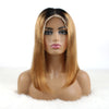 Bob Wigs 13X4 Lace Wigs Silky Straight Human Hair Wigs Ombre 1B/27# 150% Density