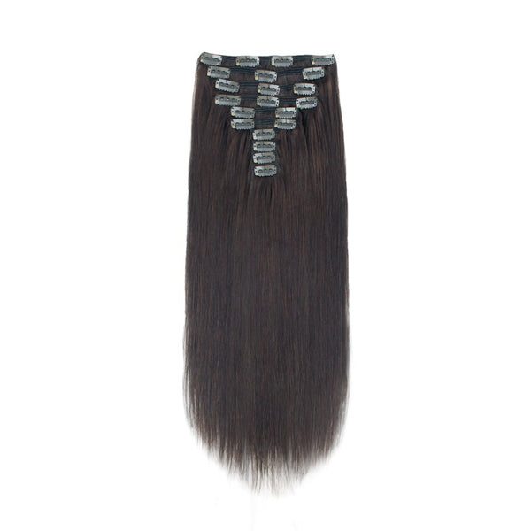 160g Dark Brown 2# Clip In Hair Extensions 20