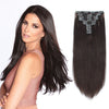 160g clip in hair extensions dark brown #2|var-31950195392584