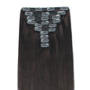 220g clip in hair extensions dark brown #2 22"|var-31957320958024