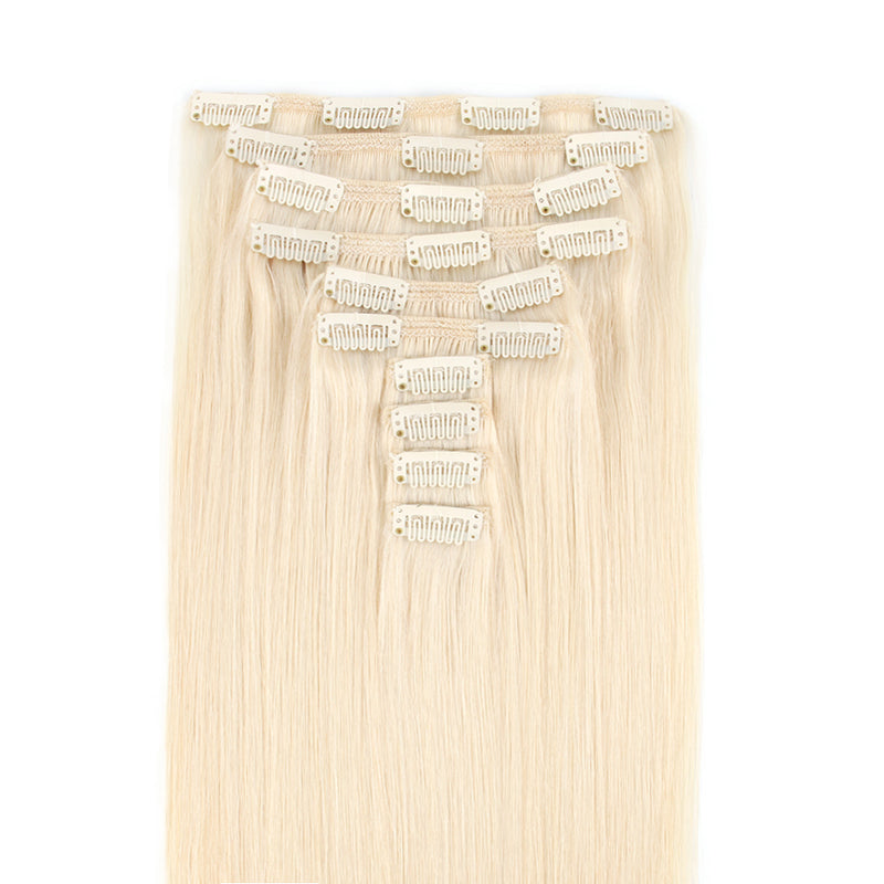 220g clip in hair extensions ash blonde #60 22"|var-31957321154632