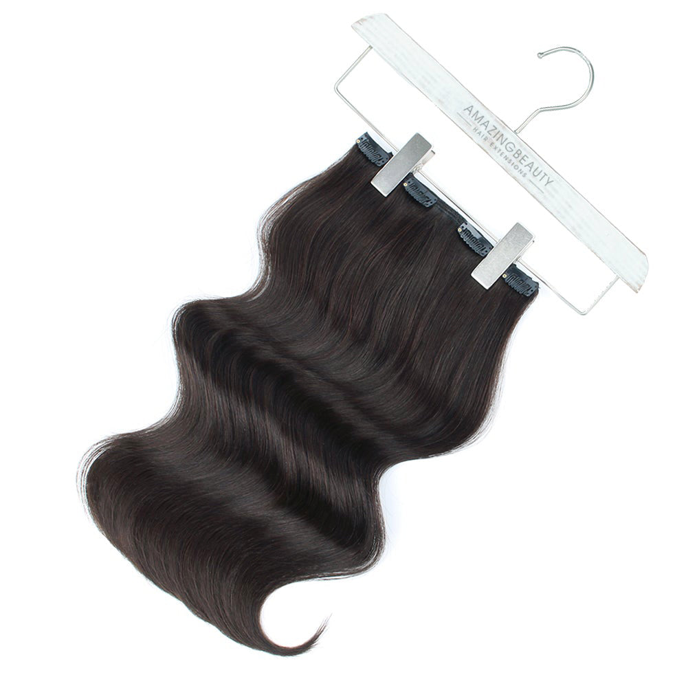 160g Dark Brown 2# Clip In Hair Extensions 20"