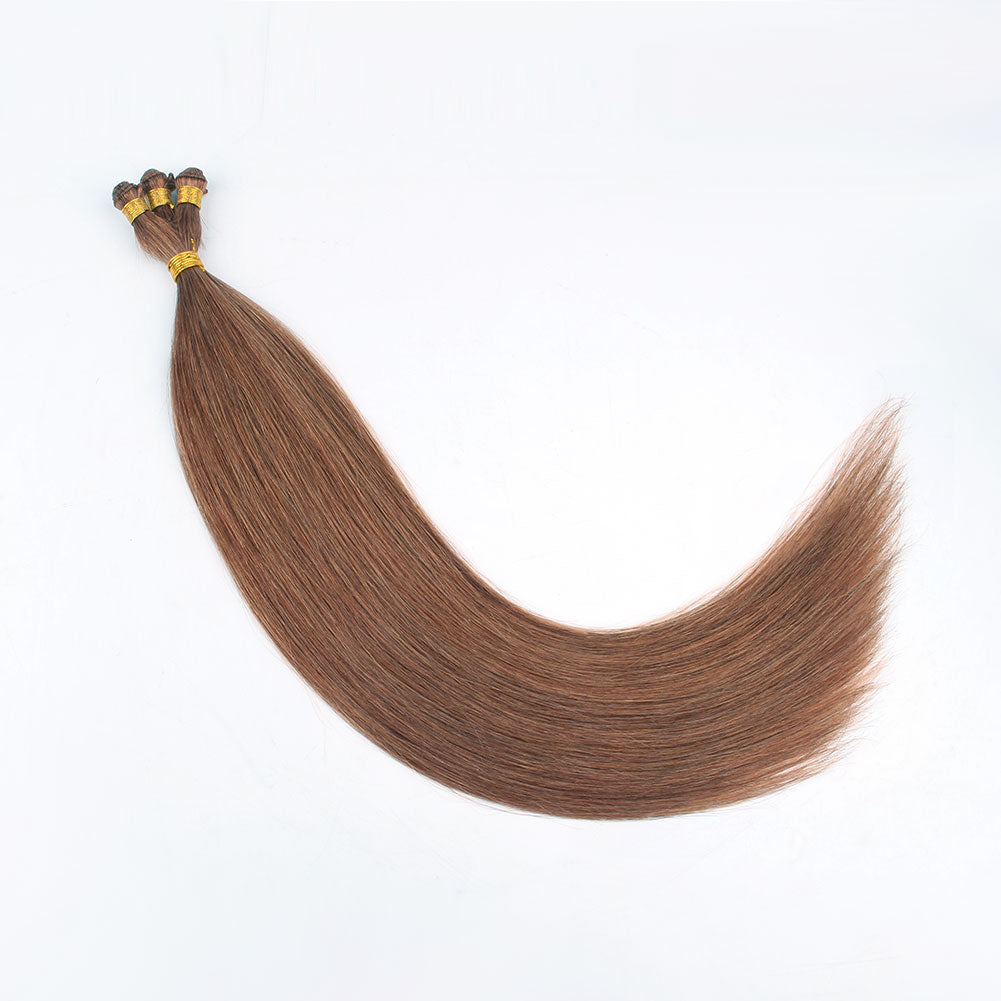 Light Auburn (#30) Hand Tied Hair Extensions