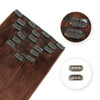 105G Platinum Dark Auburn 33# Clip in Hair Extensions 18" & 22"