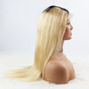 13x4 Lace Front Wigs Silky Straight Wigs Ombre 1B/613# Wig Natural Hairline 150% Density