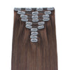 220g clip in hair extensions chocolate brown #4 22|var-31957320990792