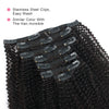 Afro coily clip in extensions natural black 16"|var-31590235996232