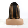 Bob Wigs 4X4 Lace Wigs Silky Straight Human Hair Wigs Highlights 1B/27# 150% Density