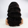 4x4 Transparent Lace Closure Wig Natural Black Water Wave Wigs