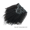 Afro coily clip in extensions natural black 20"|var-31587797368904