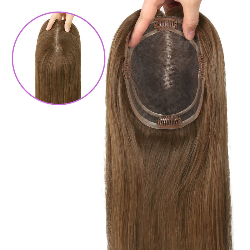 5.5 x 6" Mono Top Hair Topper Color 4#