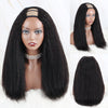 U Part Wig Kinky Straight Human Hair Wig 150% Density