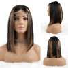 Bob Wigs 4X4 Lace Wigs Silky Straight Human Hair Wigs Highlights 1B/27# 150% Density