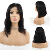 Bob Wigs 4X4 Lace Wigs Wavy Human Hair Wigs Highlight Natural Black 150% Density