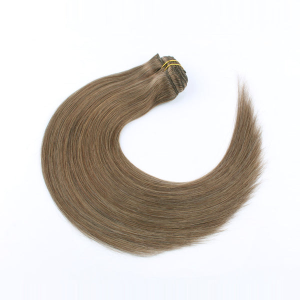 160g Chestnut Brown 6# Clip In Hair Extensions 20