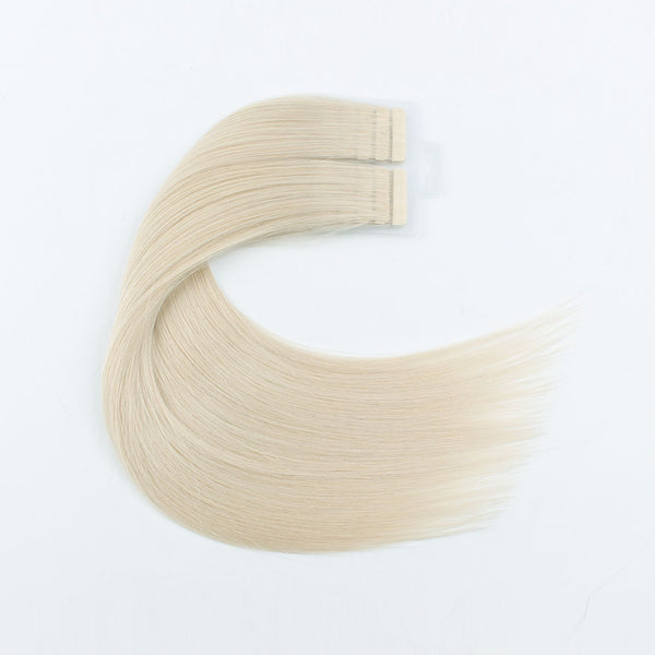 Ash Blonde (#60) Virgin Tape  In Hair Extensions