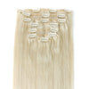 105G Platinum Blonde 60# Clip in Hair Extensions