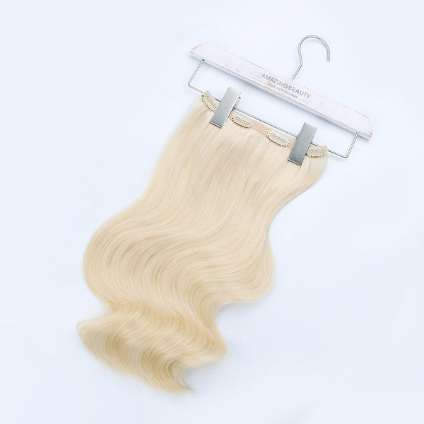 120G Platinum Blonde 60# Clip in Hair Extensions