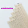 Ash Blonde (#60) Virgin Tape  In Hair Extensions 18"