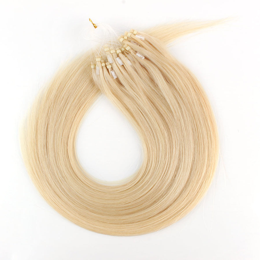 Micro Loop Hair Extensions #60 Platinum Ash Blonde