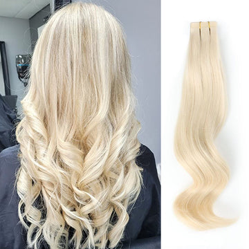 Tape in Hair Extensions #60 Platinum Blonde