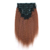 Kinky straight clip in extensions ombre N/33# 14"|var-31634485444680