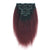 Clip in Hair Extension Kinky Straight Ombre Natural Black to Dark Wine