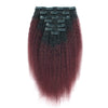 Kinky straight clip in extensions ombre N/99J# 16"|var-31590236225608