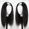 U Part Wig Kinky Straight Human Hair Wig 150% Density