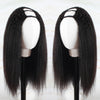 U Part Wig Kinky Straight Human Hair Wig 150% Density