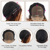 4x4 Transparent Lace Closure Wig Silky Straight Wigs Highlights 4/27#