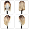 Bob Wigs 13X4 Lace Wigs Silky Straight Human Hair Wigs Ombre 3/613# 150% Density