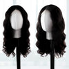 4x4 Transparent Lace Closure Wig Natural Black Water Wave Wigs