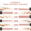 6 In 1 Curling Wand Professional Ceramic Curling Iron