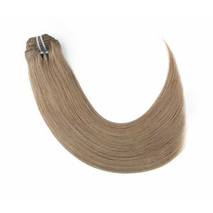220g Ash Brown 8# Clip In Hair Extensions 22"