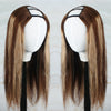 U Part Wig Silky Straight Human Hair Wig 150% Density