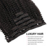 Afro curly clip in hair extensions natural black 22"|var-31699854655560