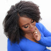 Clip in Hair Extension Afro Kinky Curly Jet Black 14&16 Inch