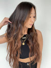 220g Reddish Brown 4# Clip In Hair Extensions 22"