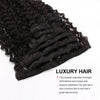 Jerry curly clip in hair extensions natural black 22"|var-31699854622792