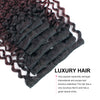 Clip in Hair Extension Jerry Curl Ombre Natural Black to Dark Wine