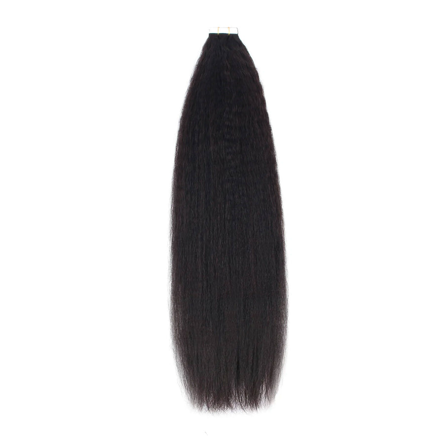 Kinky Straight Tape In Hair Natural Black