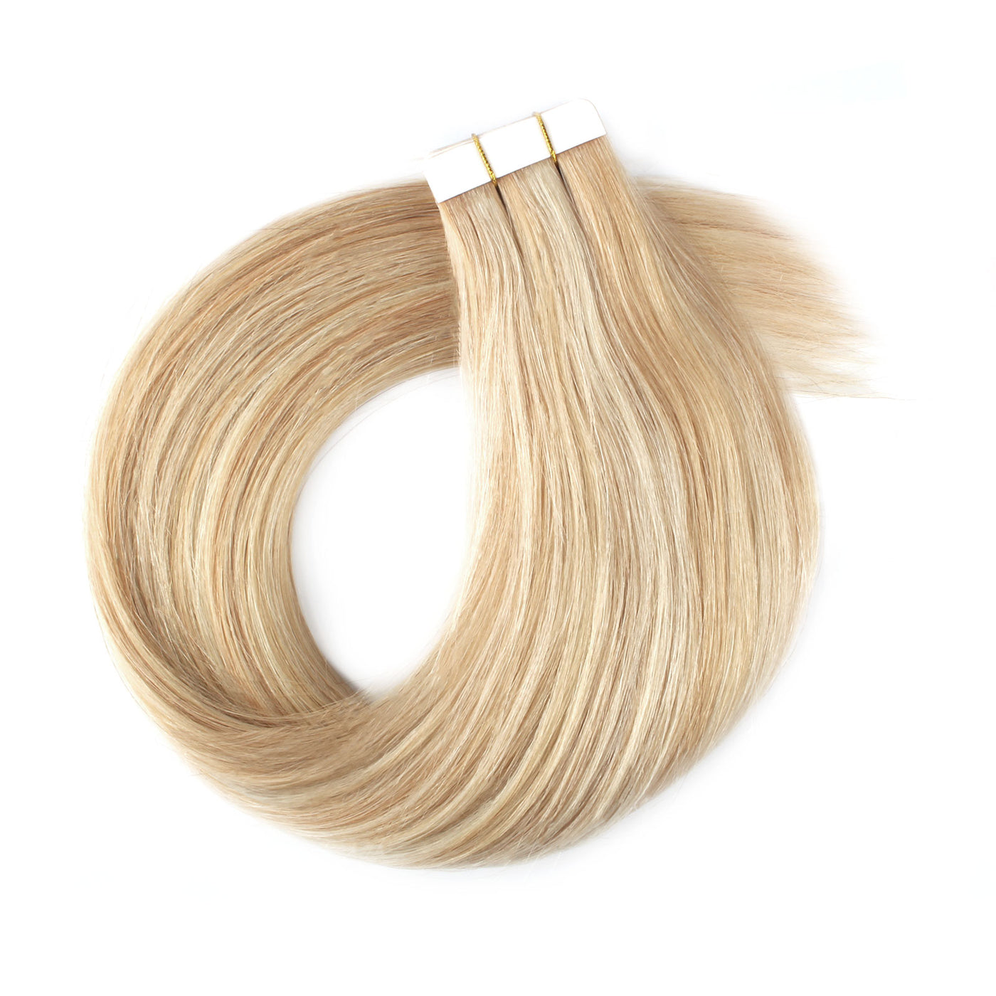 Tape In Hair Extension P #12/#60 Dark Dirty Blonde Highlights Ash Blonde