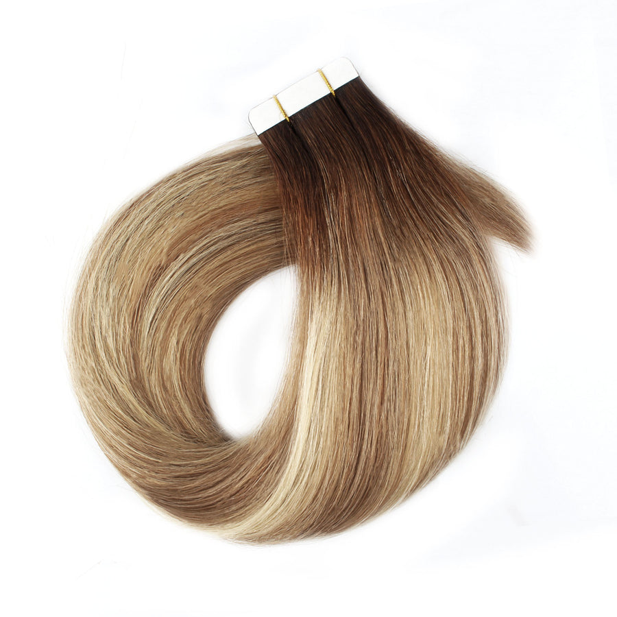 Tape In Hair Extension Rooted Highlights RP3-8/613