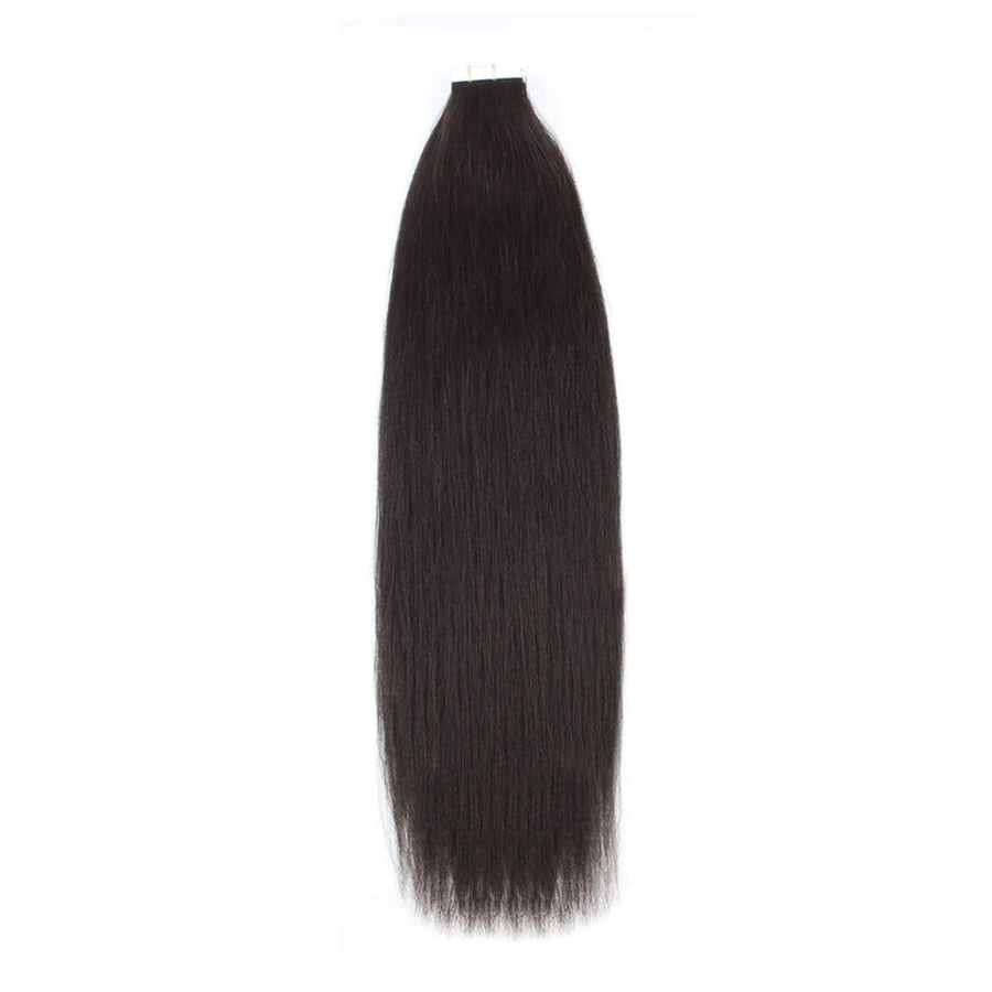 Yaki Straight Tape In Hair Natural Black