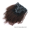 Afro curl clip in extensions ombre N/4# 18"|var-31570043207752