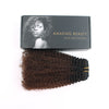 Clip in Hair Extension Afro Kinky Curly Ombre Natural Black to Chocolate Brown