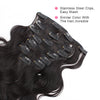 Body wave clip in extensions natural black 14"|var-31634485608520