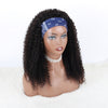 Headband Wigs Kinky Curly Human Hair Glueless Wigs